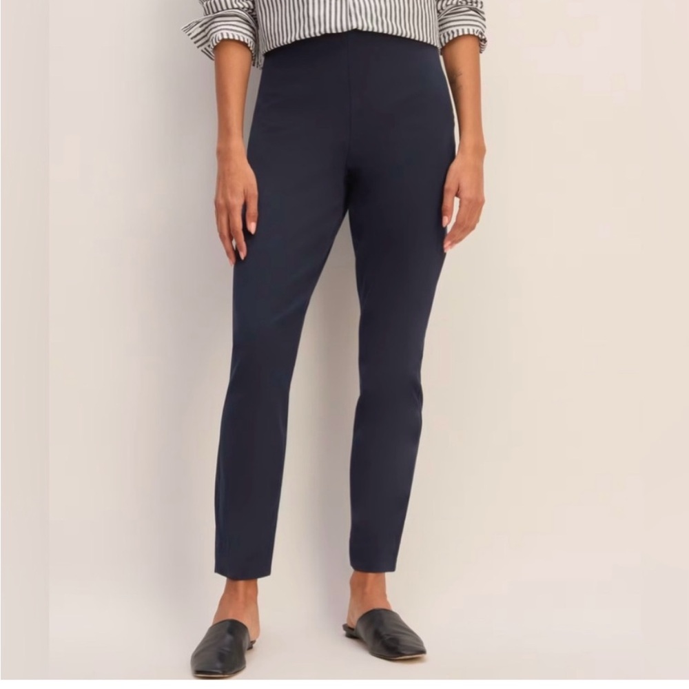 Everlane side zip pants size 6 navy blue